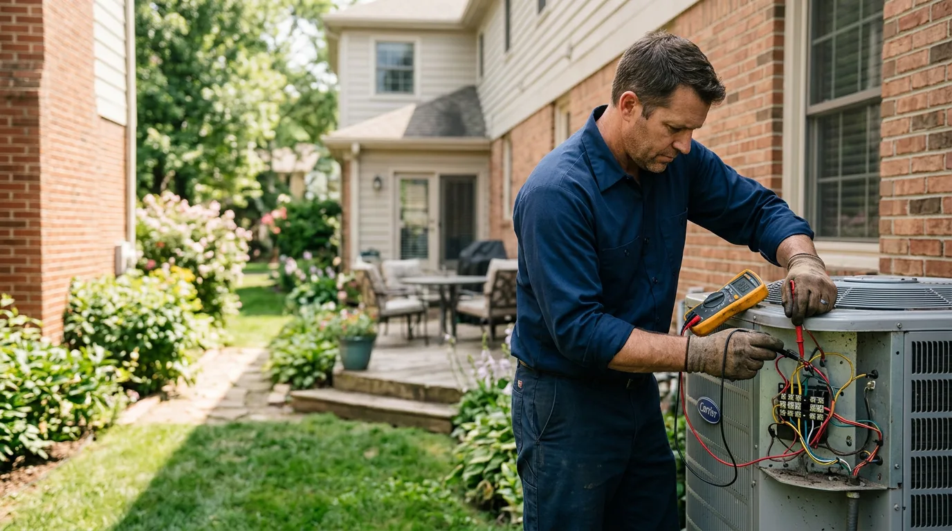 HVAC technician working near Kirkwood, NY